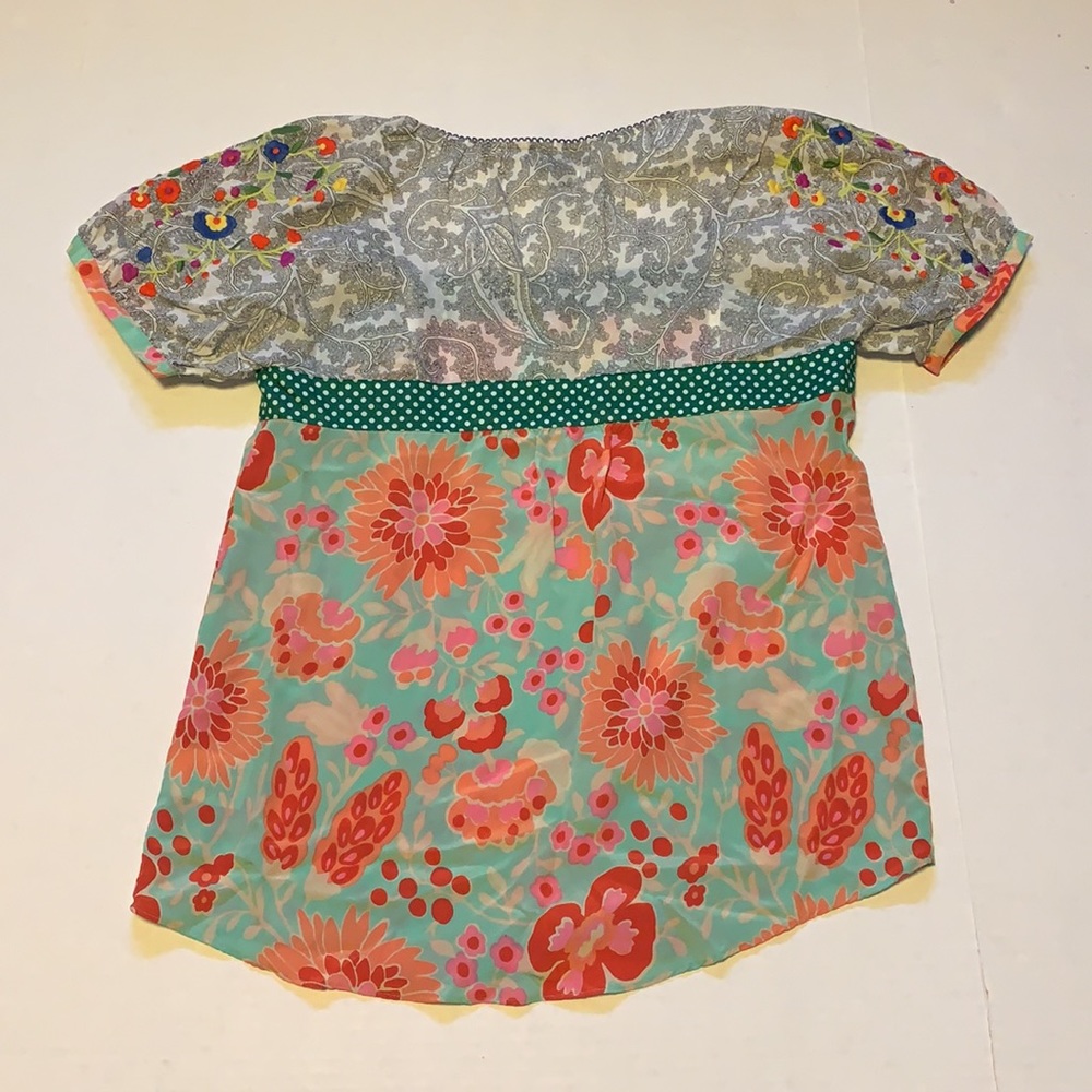 Anthropologie Fei Multicoloured Floral Boho Blouse - Women’s Size Small - Picture 3 of 9
